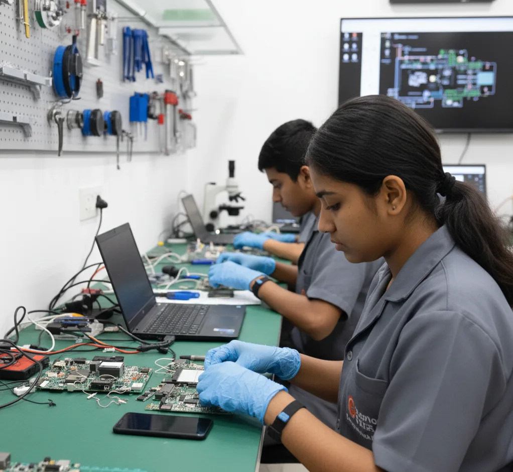 Real service center training and work exposure